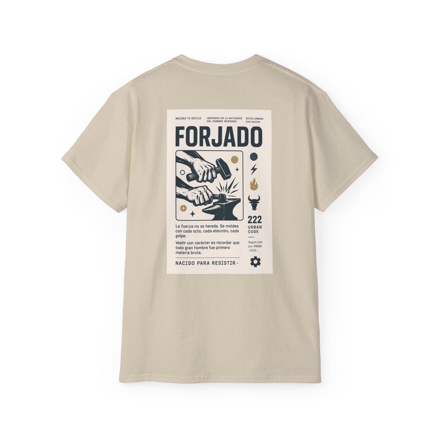 Camiseta FORJA Unisex Ultra Cotton – Edición FORJADO, Estilo Editorial Urbano